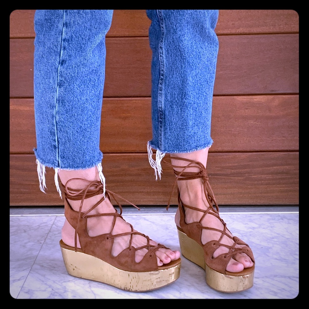 See by CHLOE brown suede Liana Sandal Platform